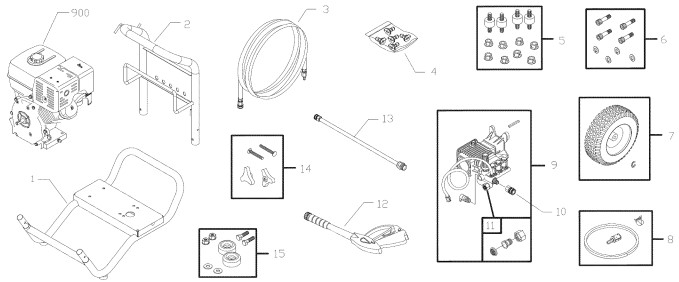 Briggs Pressure Washer 020361-1 repair Parts